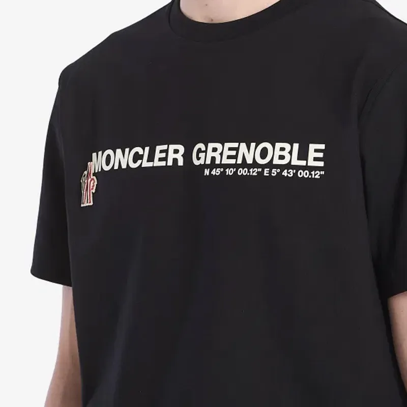 Grenoble Logo Embroidered Crewneck T-Shirt