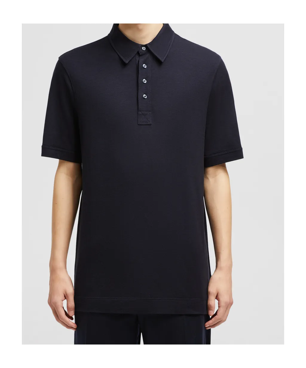 Logo Patch Short-Sleeved Polo Shirt