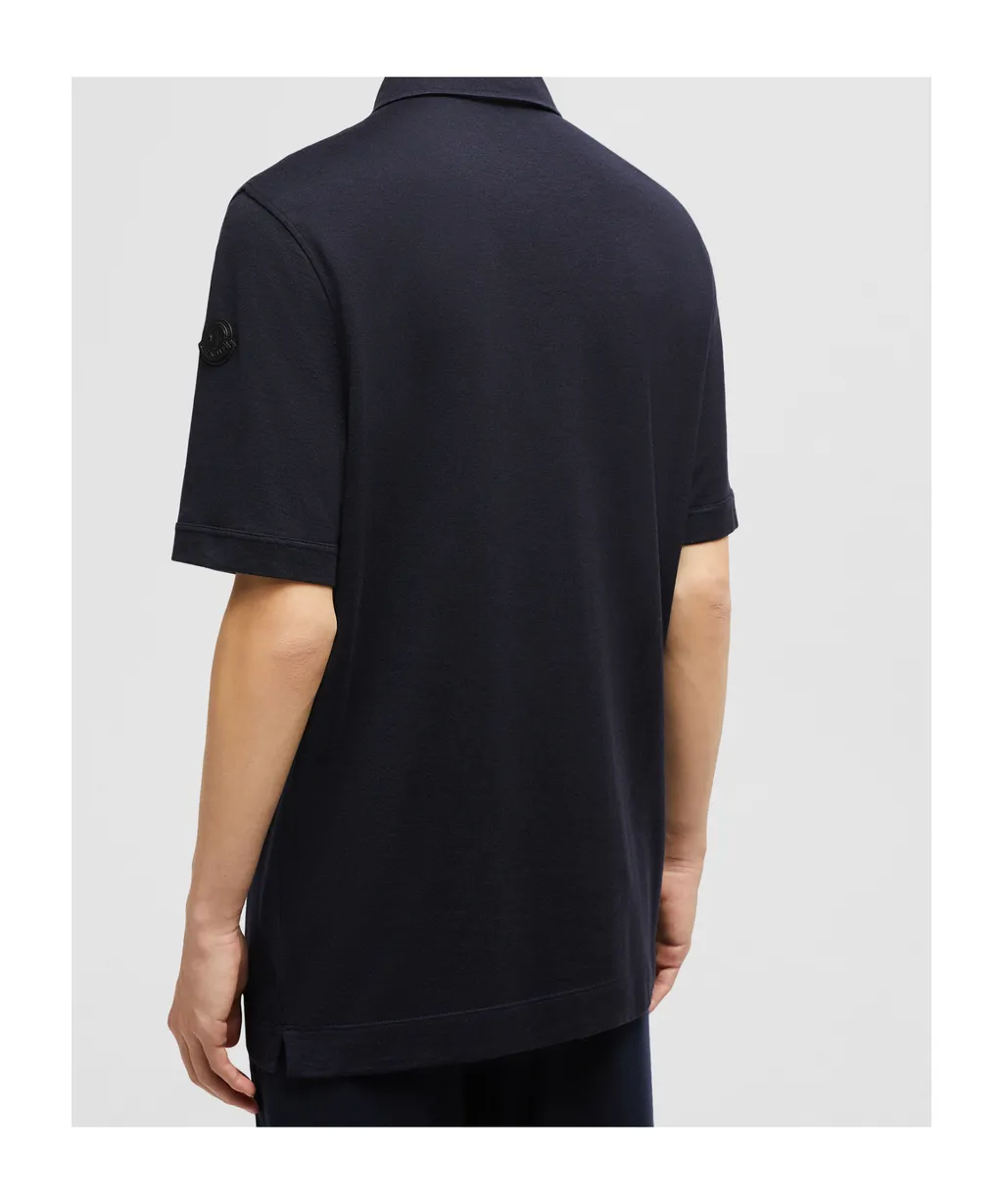Logo Patch Short-Sleeved Polo Shirt
