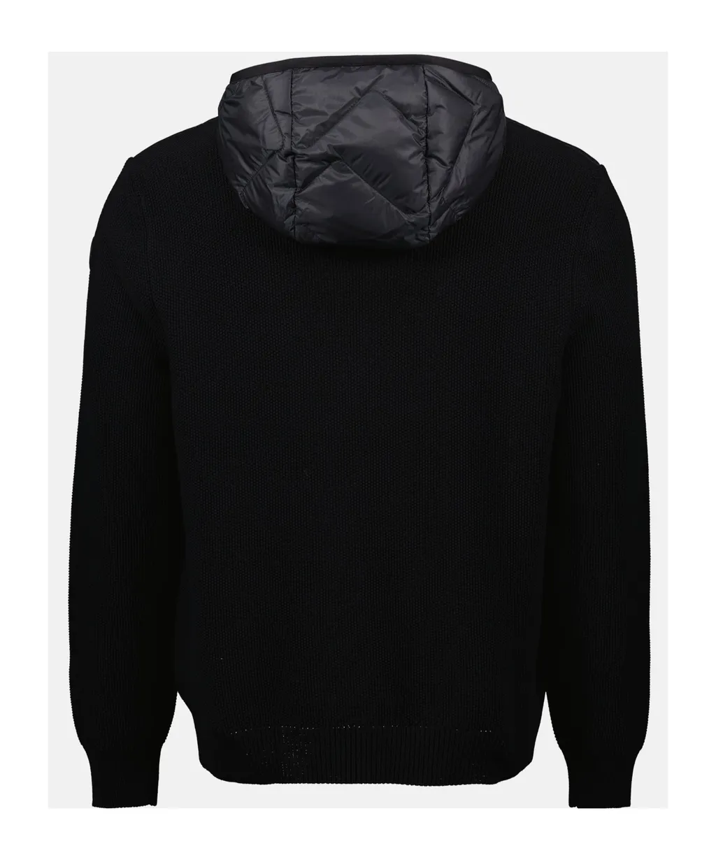 Padded Hooded Down Cardigan