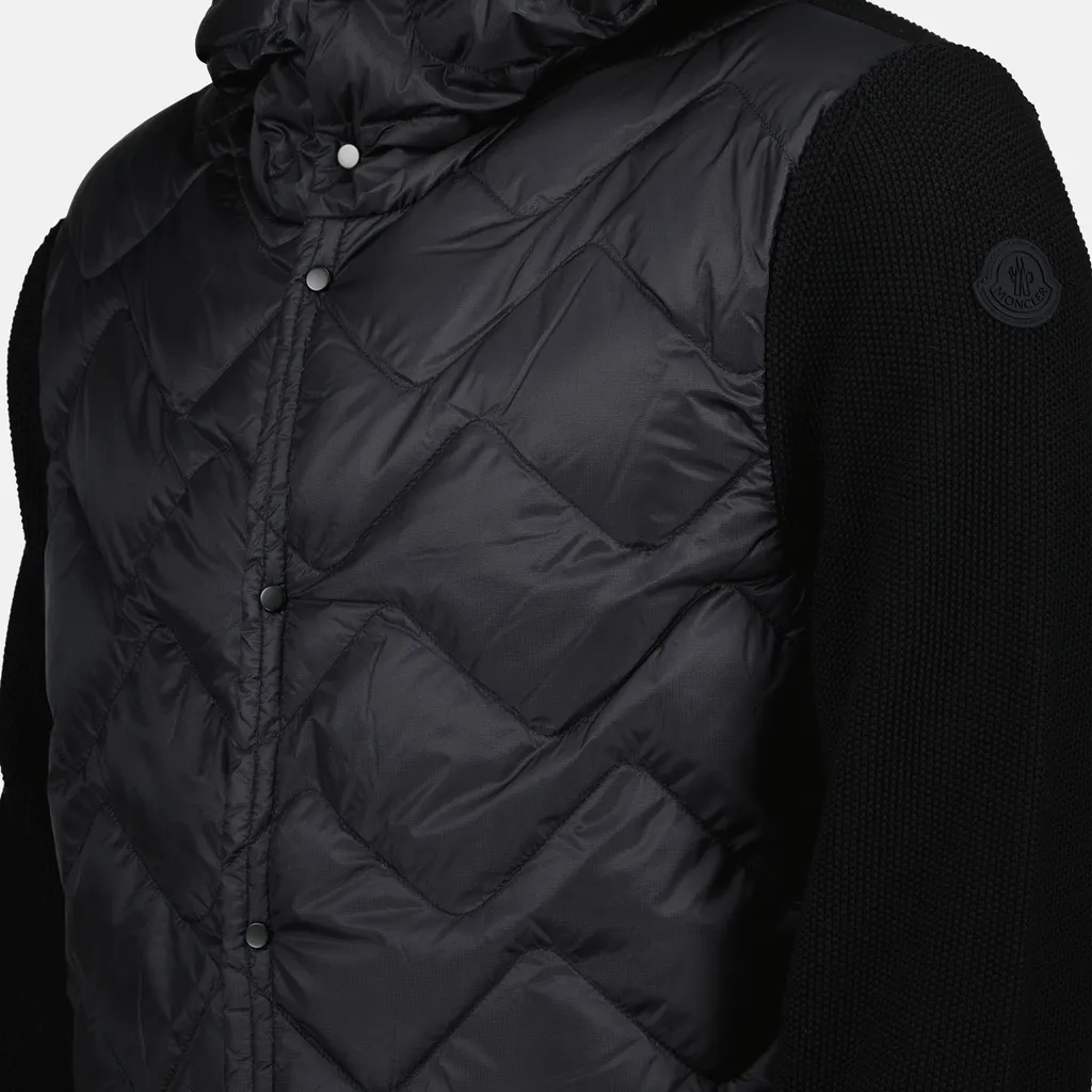 Padded Hooded Down Cardigan