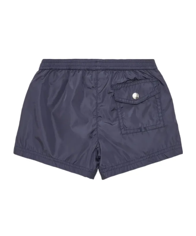 Tricolor-Trimmed Swim Shorts