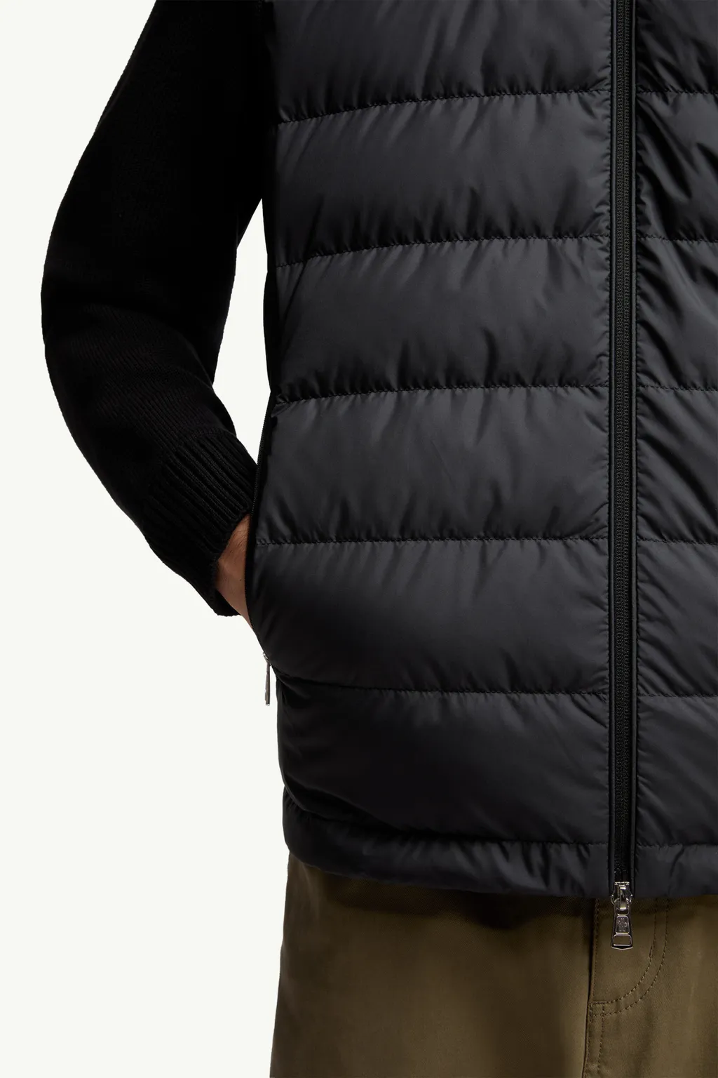 High-Neck Quilted Cardigan