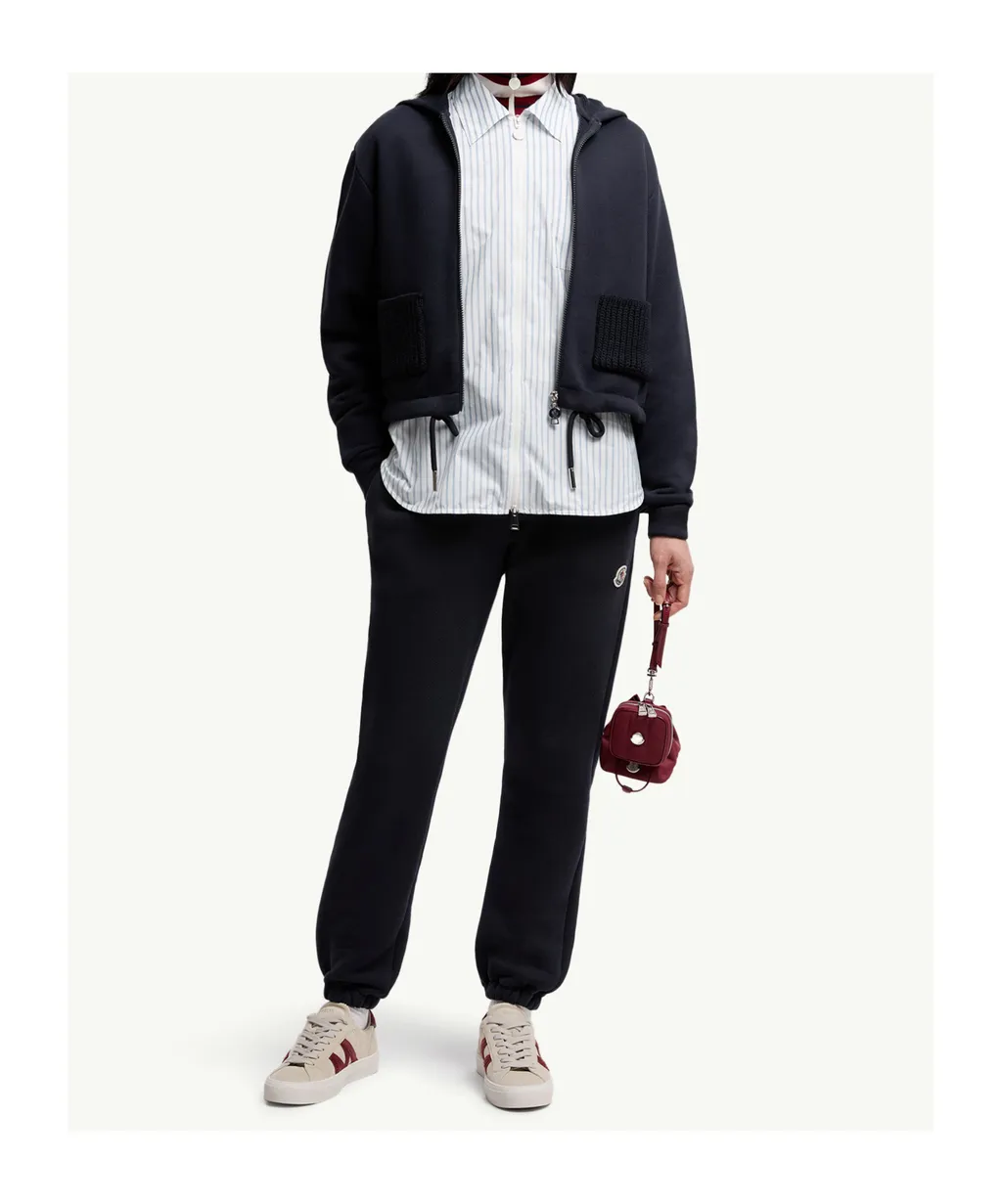Knitted Pocket Zip-Up Hoodie