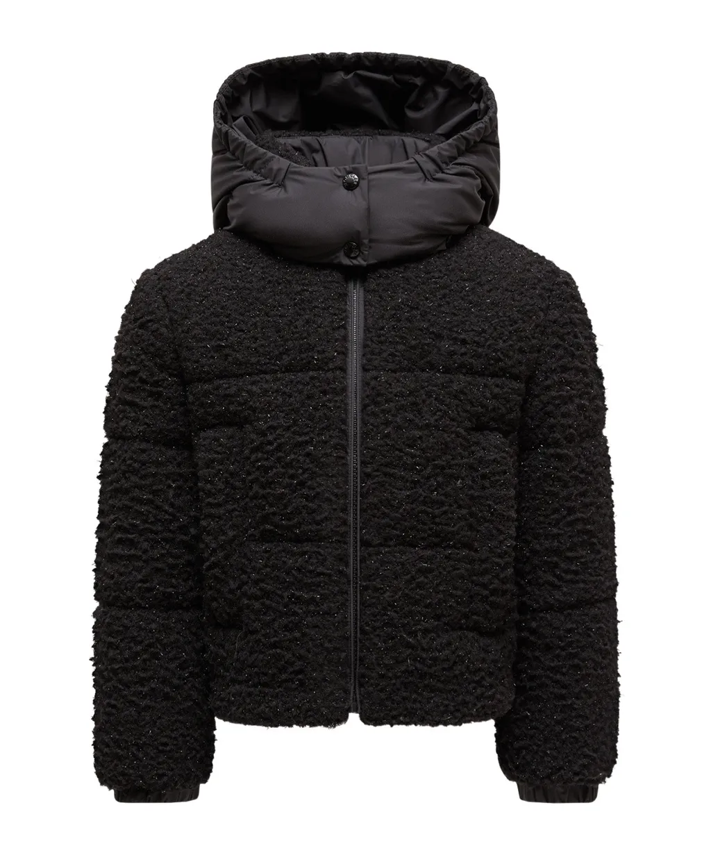Zambaga Metallic Teddy Hooded Down Jacket