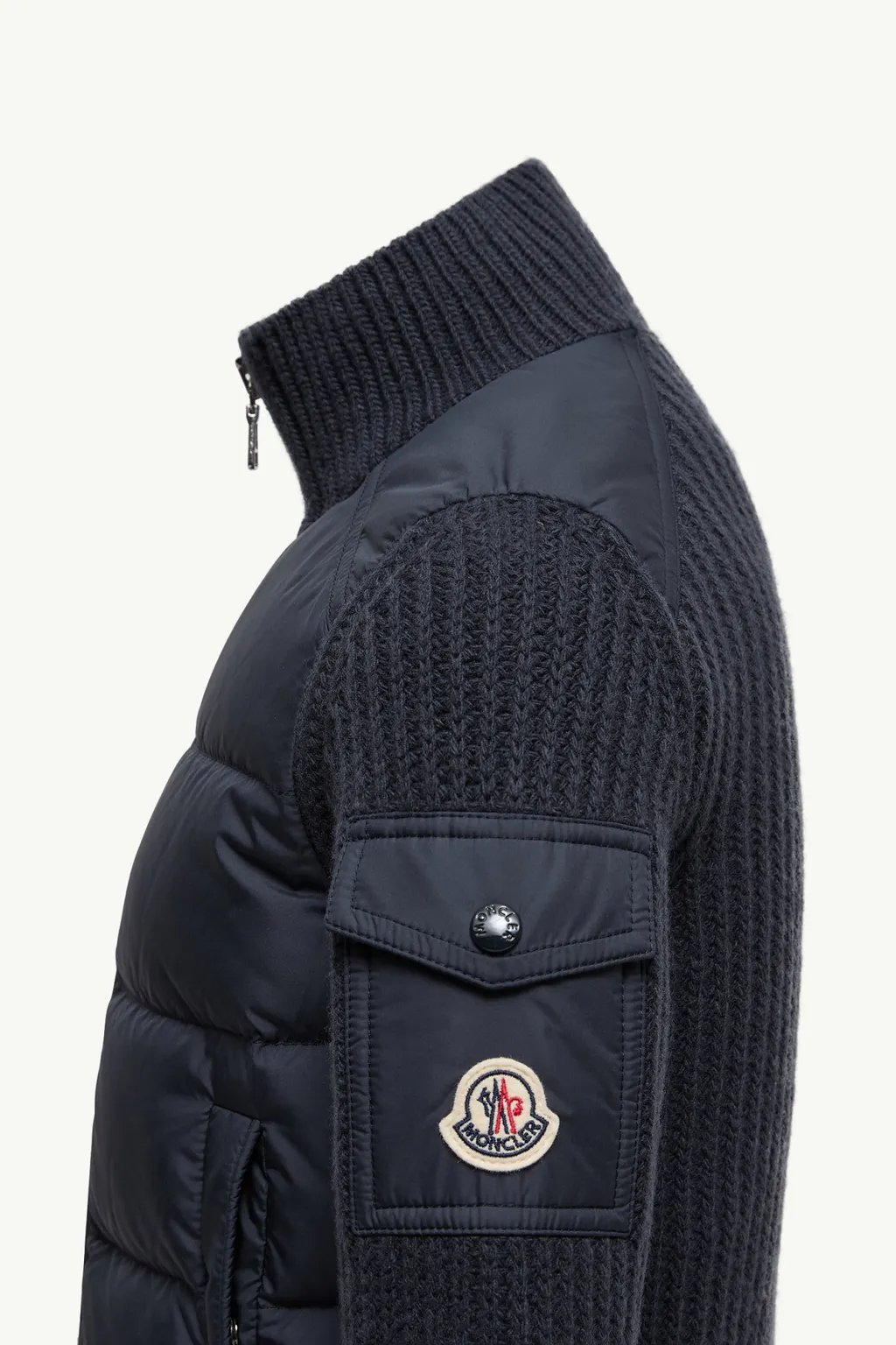 Padded Zip-Up Cardigan