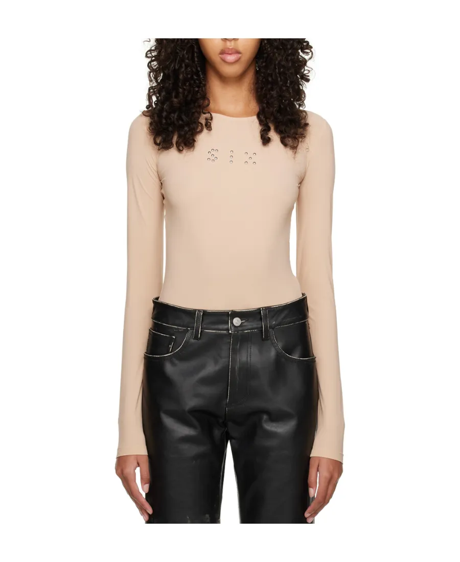 Stud-Embellished Long-Sleeved Body