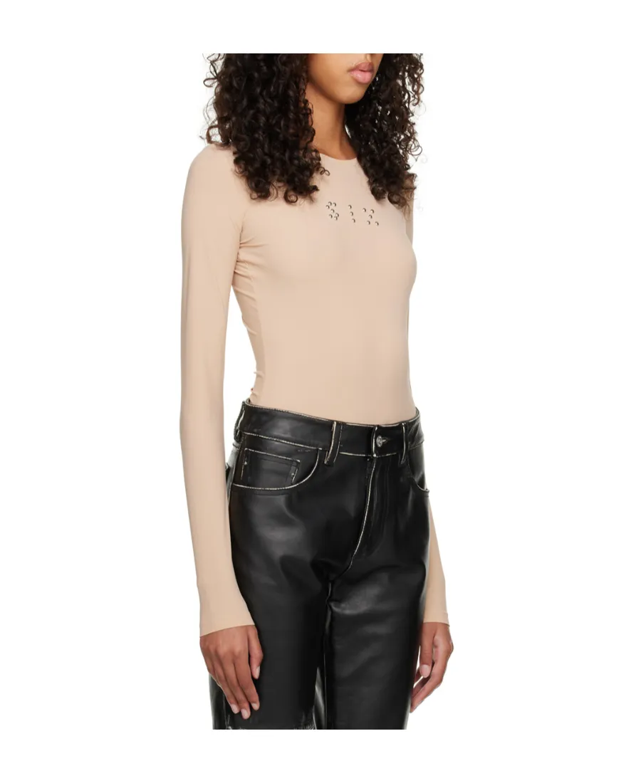 Stud-Embellished Long-Sleeved Body