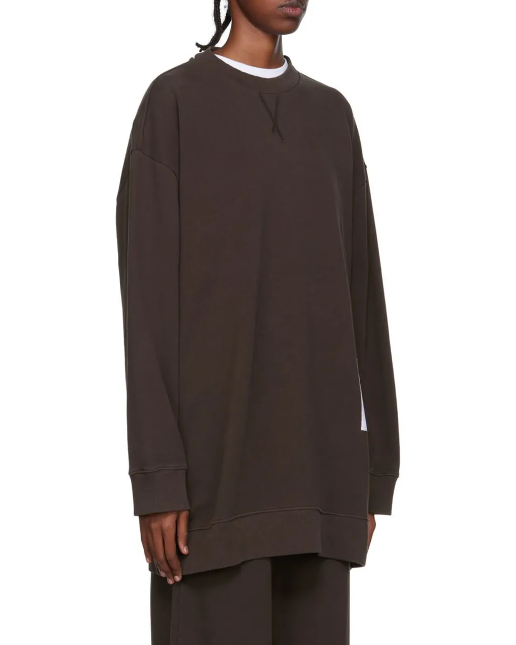 Slouchy Care Label Patch Sweatshirt