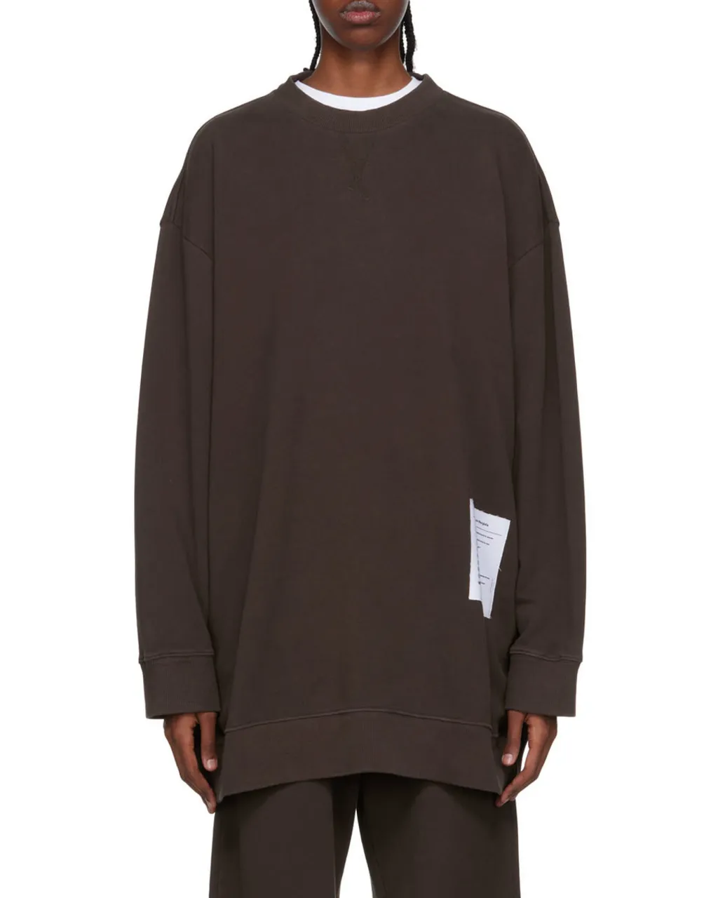 Slouchy Care Label Patch Sweatshirt