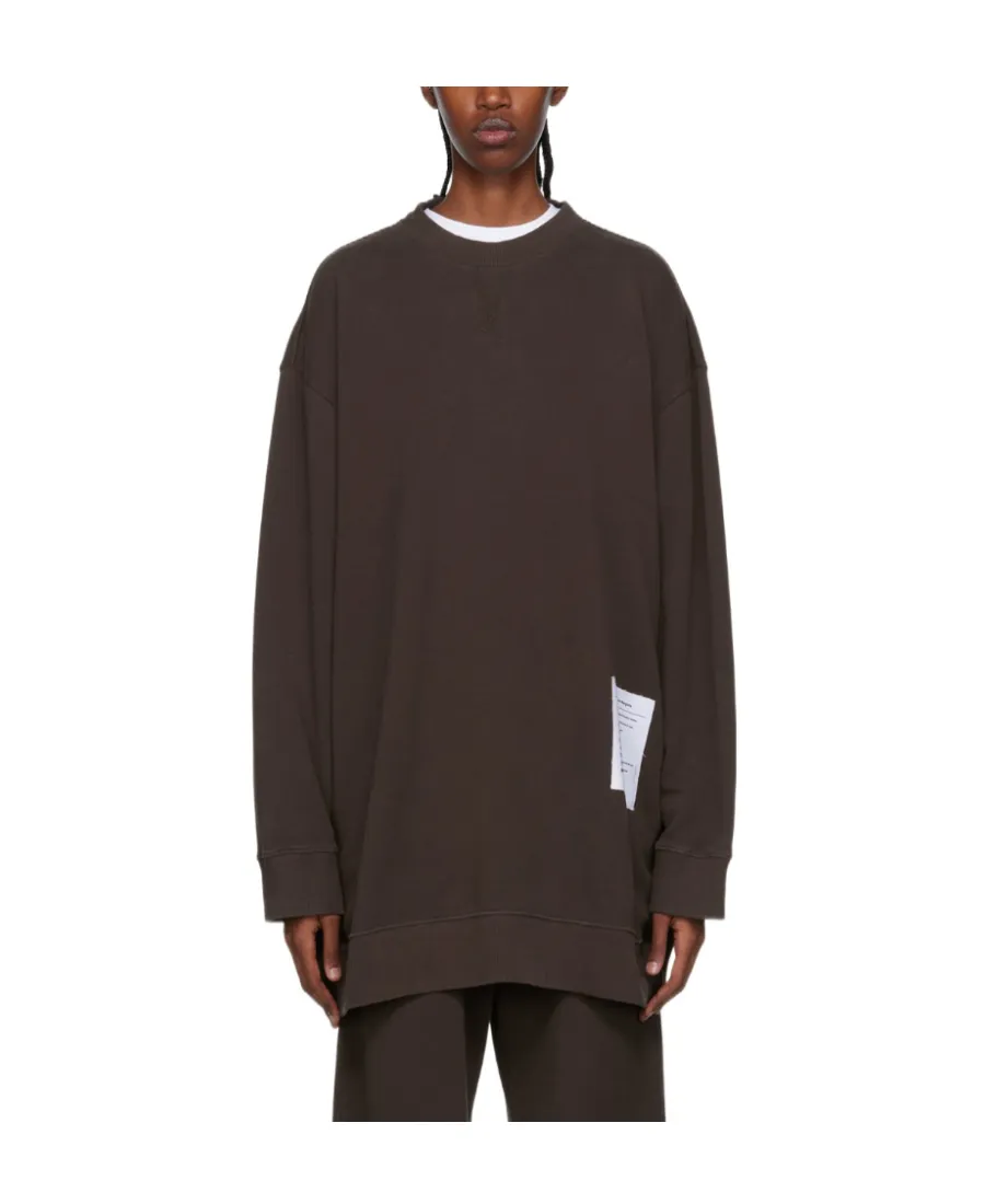 Slouchy Care Label Patch Sweatshirt