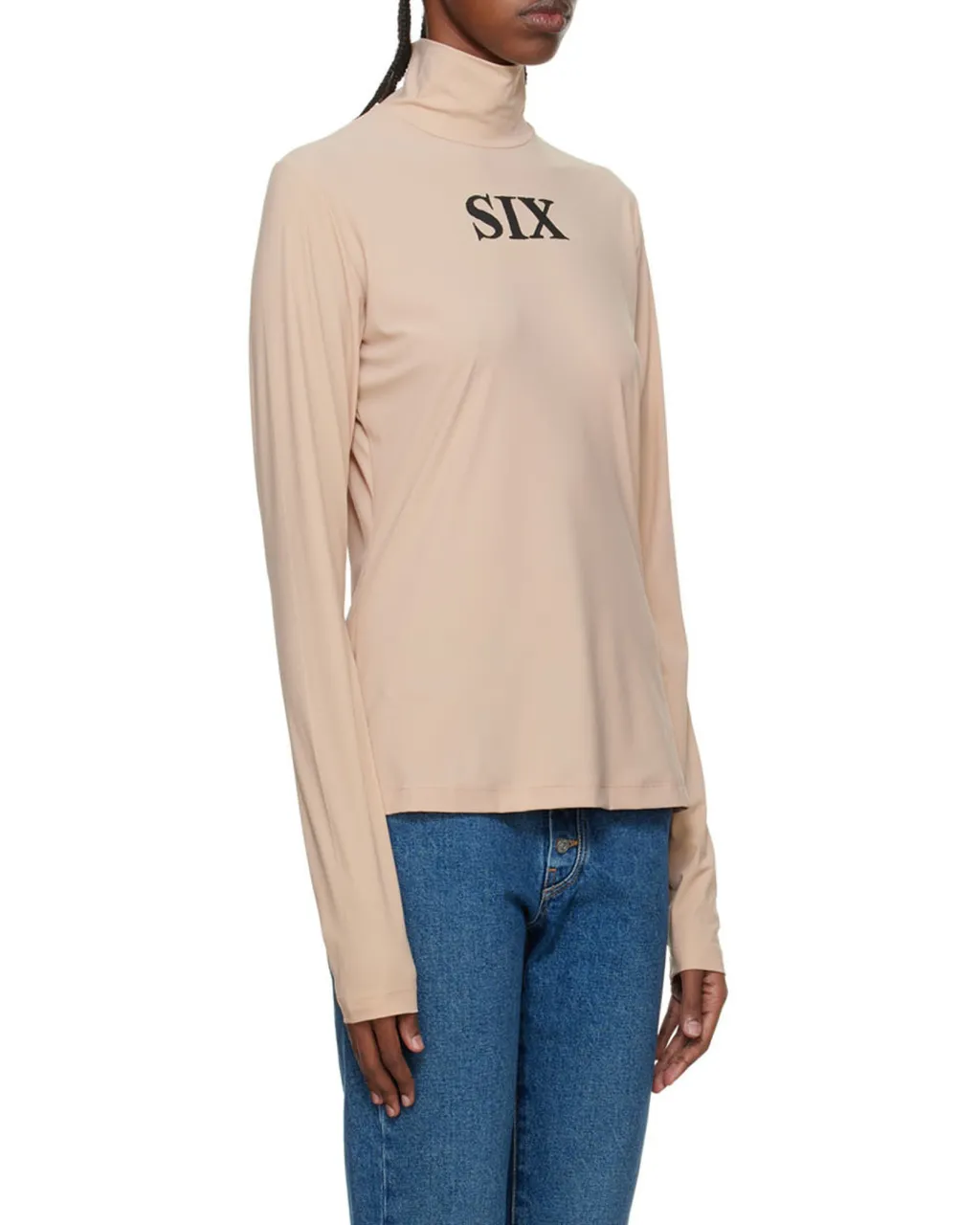 Logo High-Neck Long-Sleeved T-Shirt