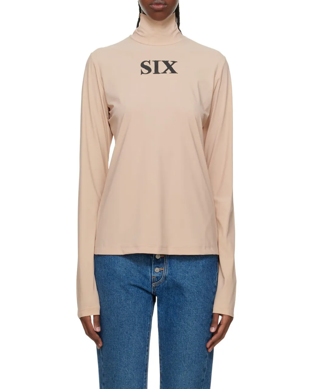 Logo High-Neck Long-Sleeved T-Shirt