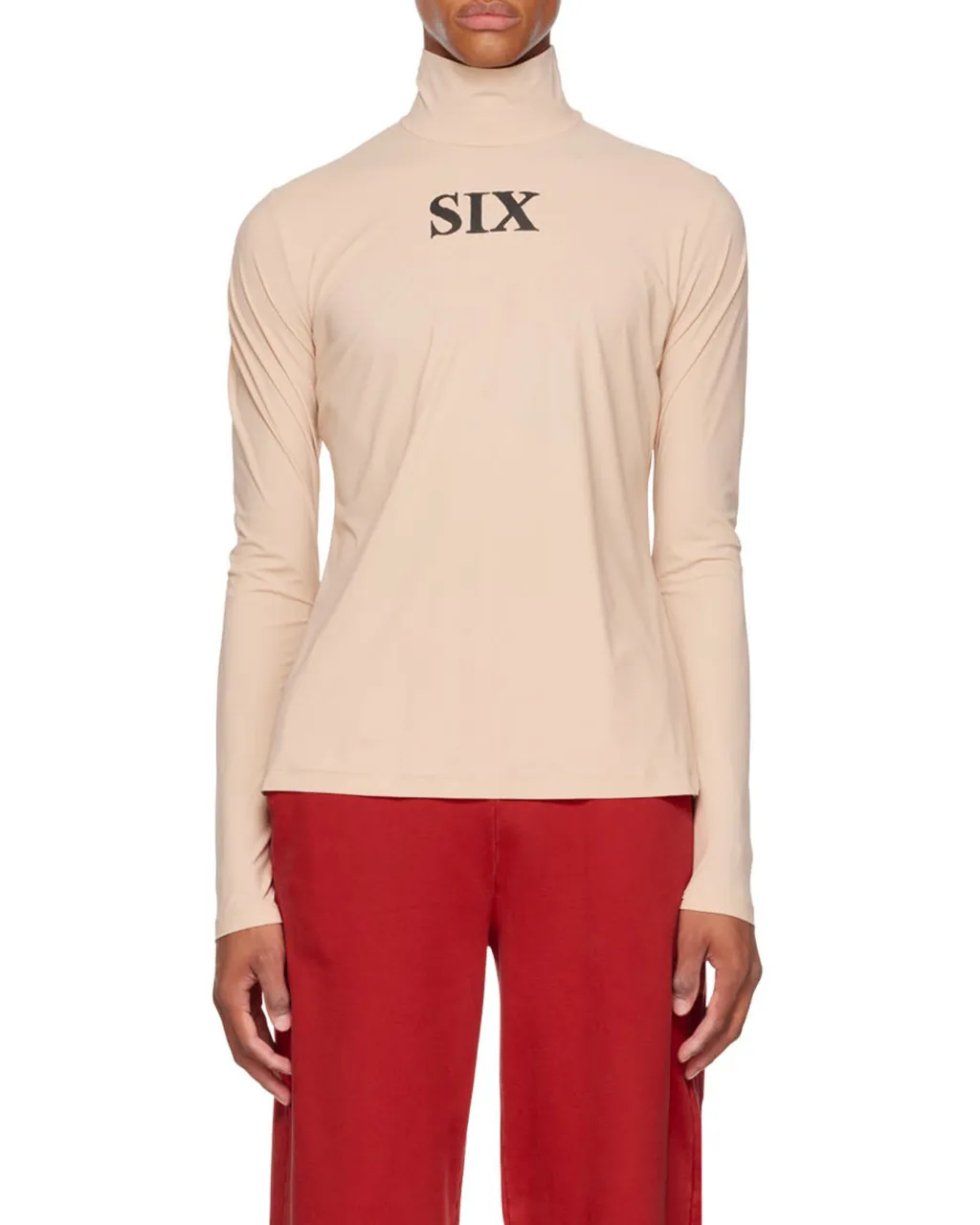 Logo High-Neck Long-Sleeved T-Shirt