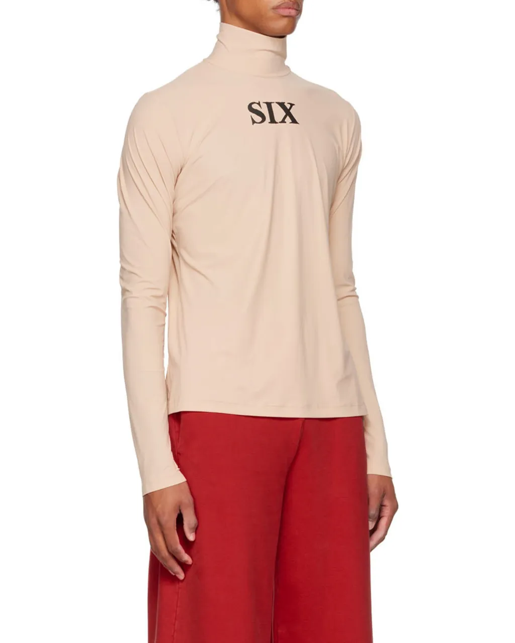 Logo High-Neck Long-Sleeved T-Shirt