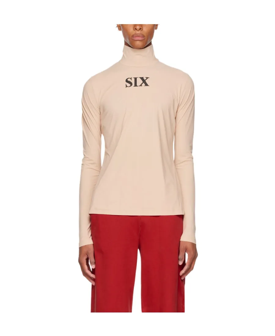 Logo High-Neck Long-Sleeved T-Shirt
