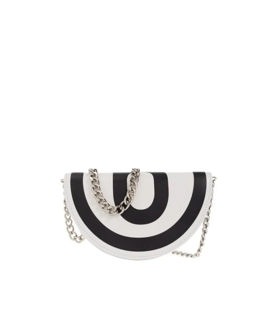 Logo Printed Foldover Top Crossbody Bag