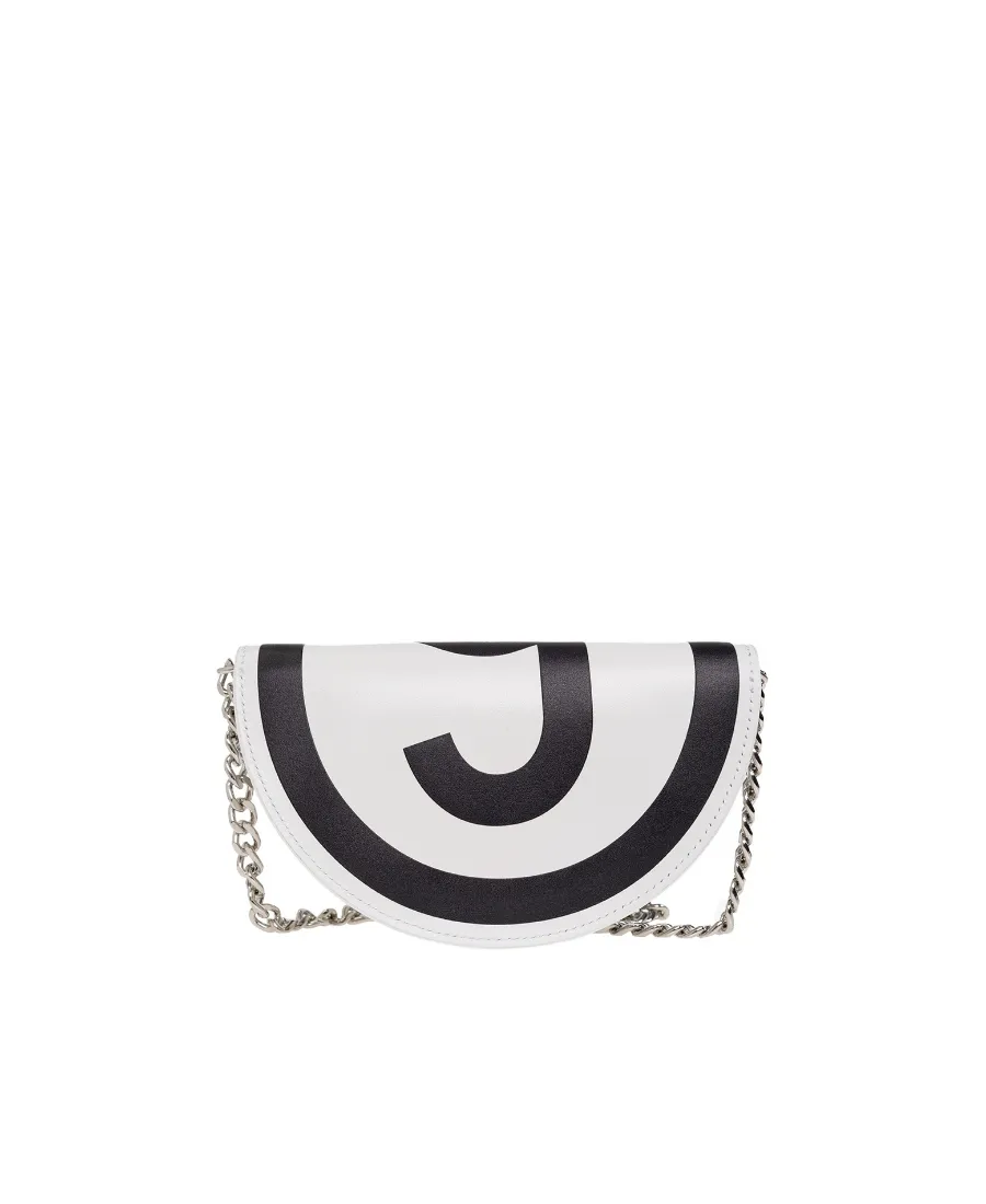 Logo Printed Foldover Top Crossbody Bag