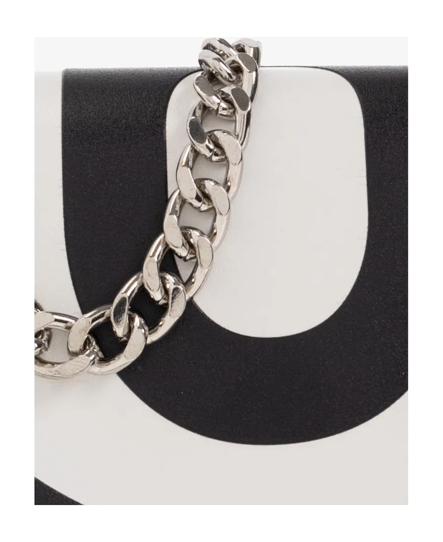 Logo Printed Foldover Top Crossbody Bag