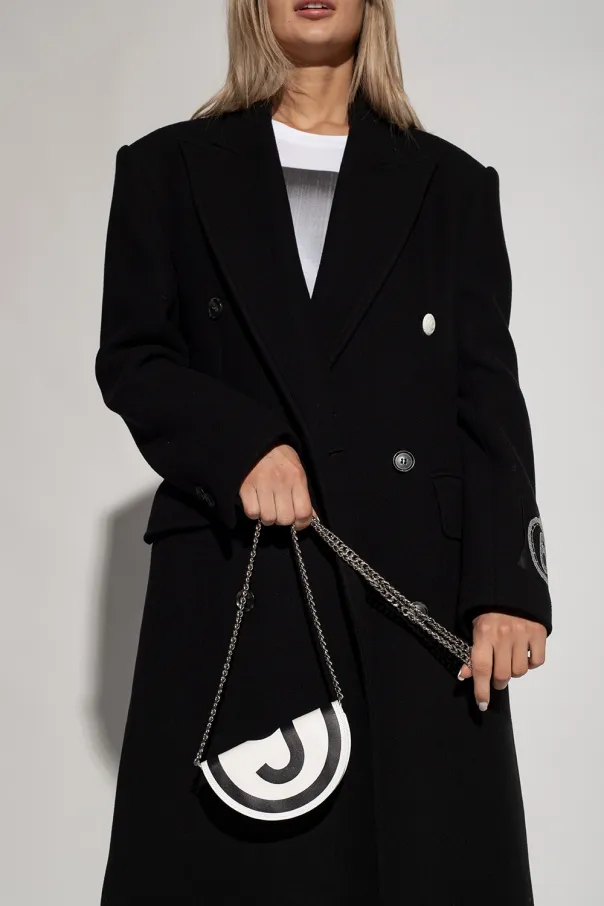Logo Printed Foldover Top Crossbody Bag