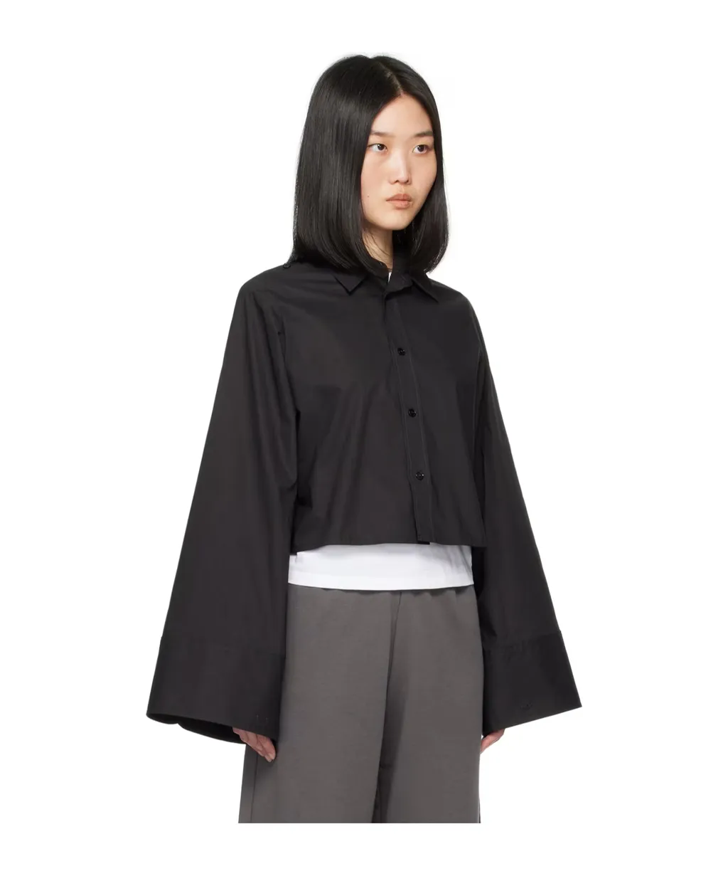Wide-Sleeved Cropped Shirt