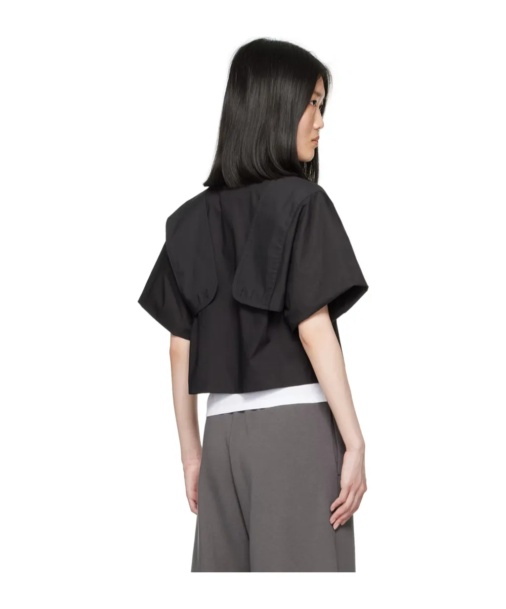 Wide-Sleeved Cropped Shirt