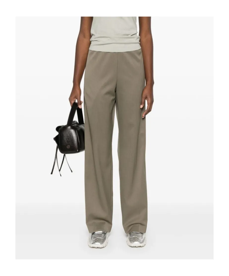 Side Striped Elastic Waist Trousers