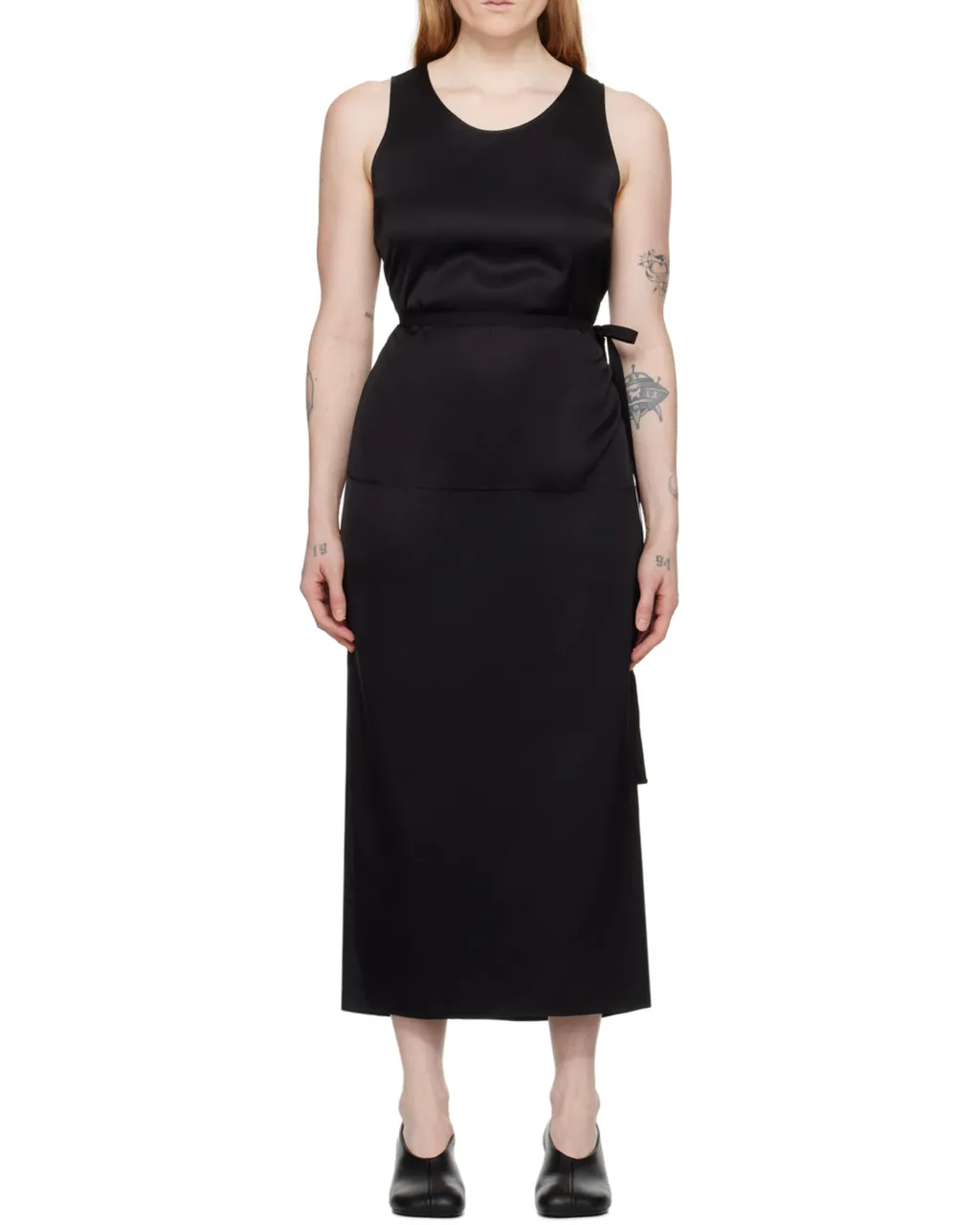 Side-Slit Sleeveless Midi Dress