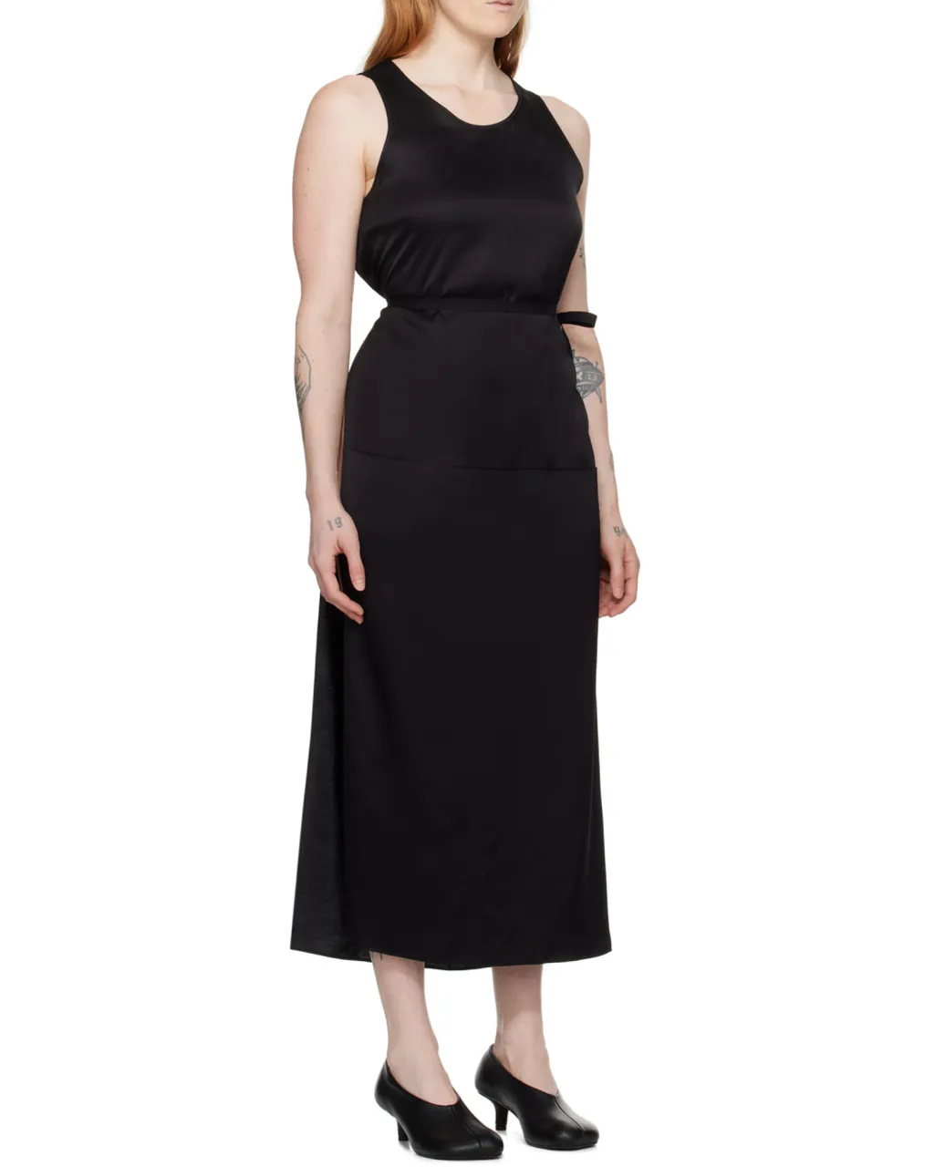 Side-Slit Sleeveless Midi Dress