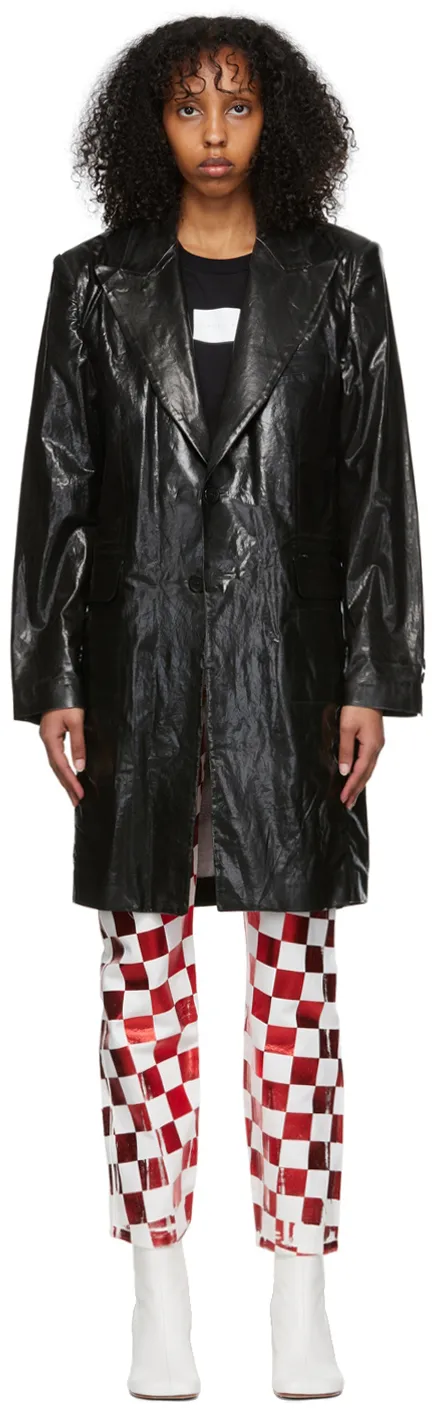 Coated Single-Breasted Coat