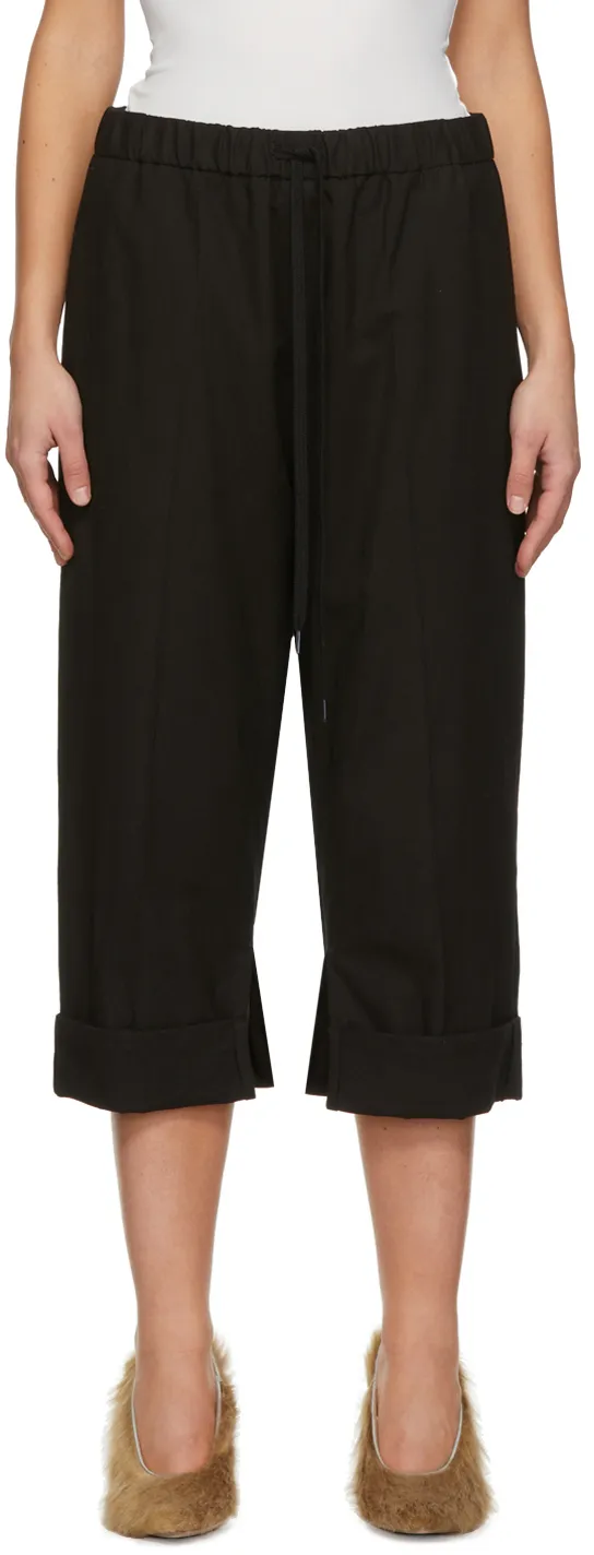 Slit-Detail Cropped Trousers