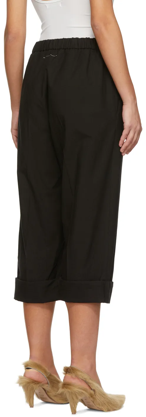 Slit-Detail Cropped Trousers
