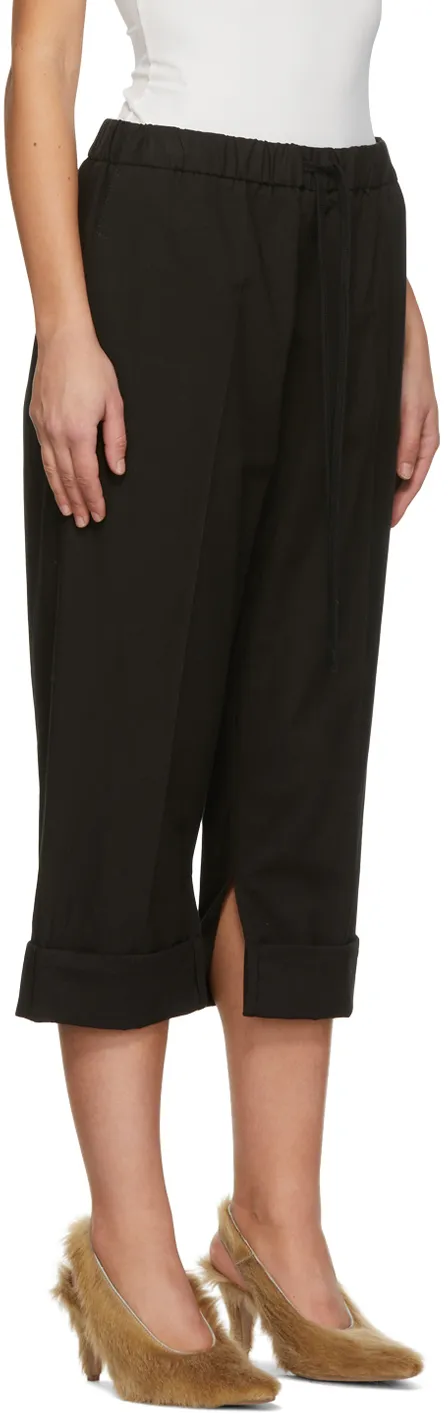 Slit-Detail Cropped Trousers
