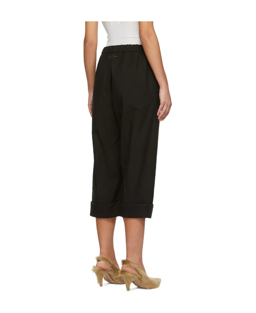 Slit-Detail Cropped Trousers