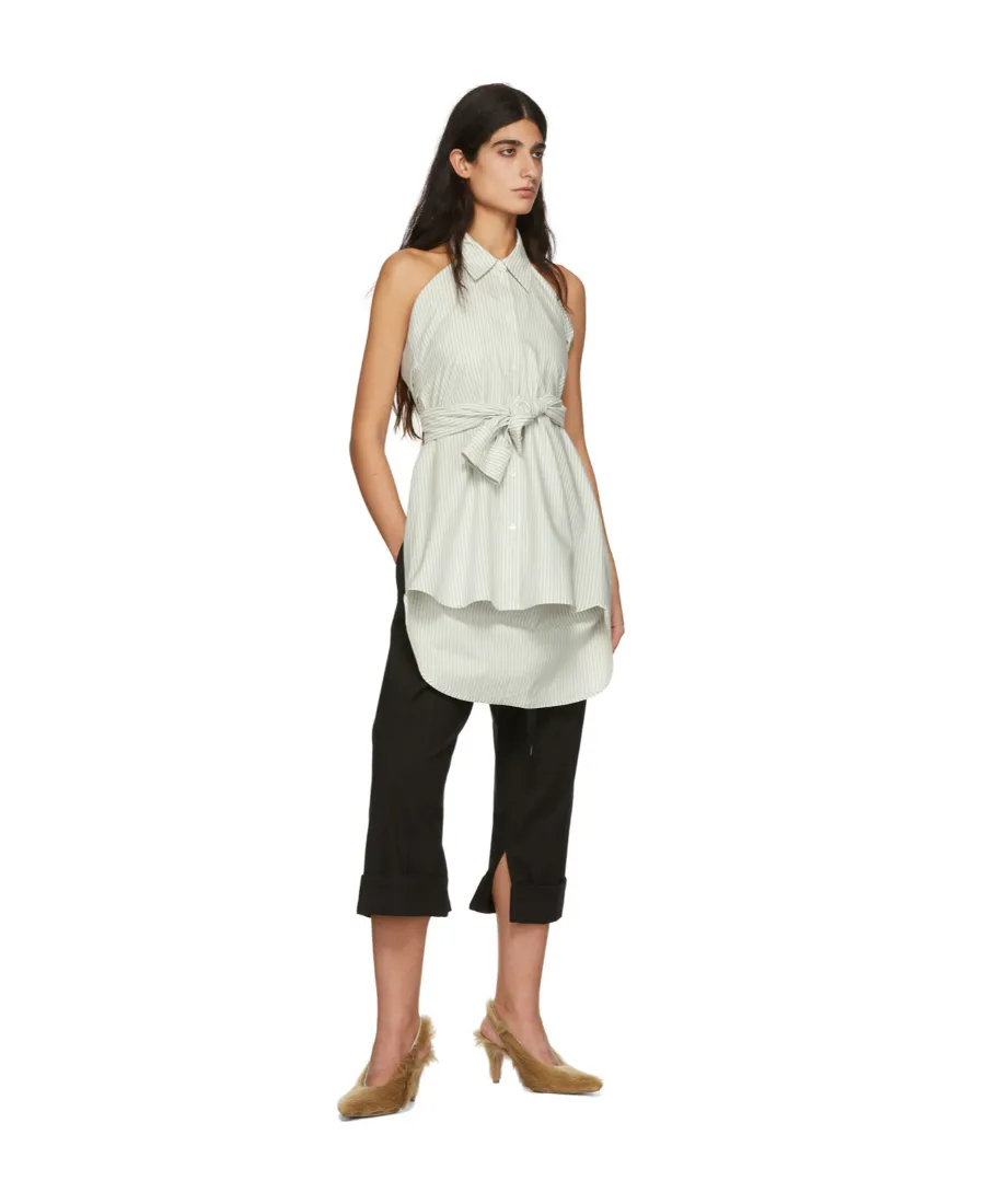 Slit-Detail Cropped Trousers