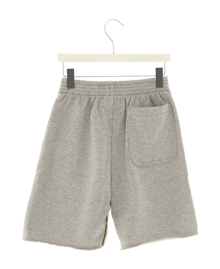 Two-Tone Denim Shorts