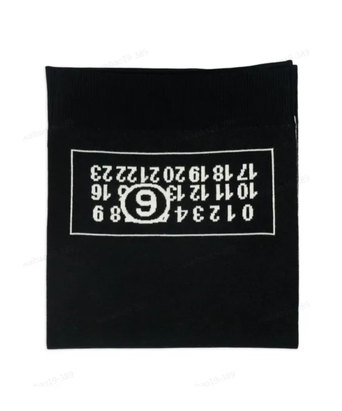 Logo-Intarsia Knitted Scarf