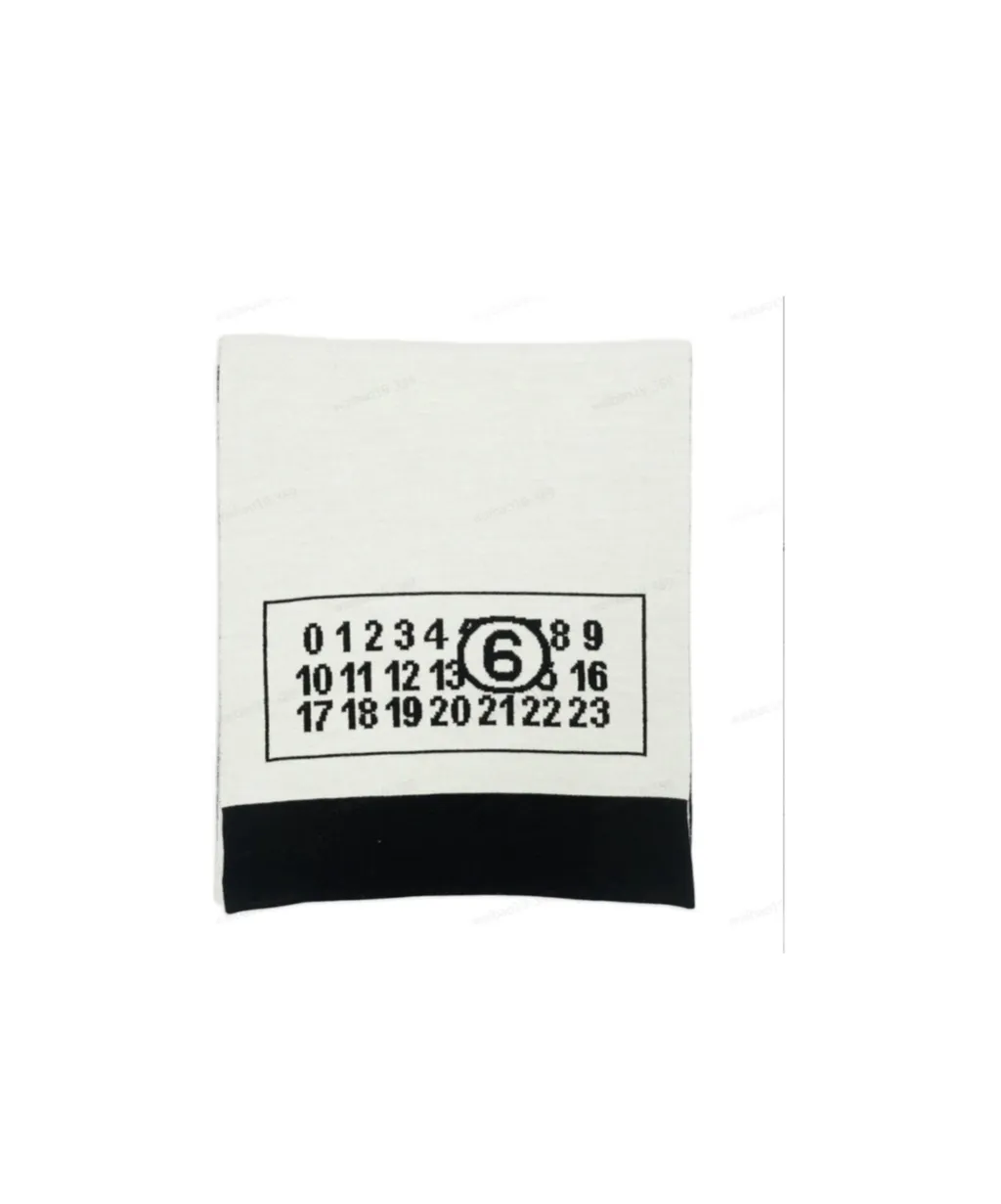 Logo-Intarsia Knitted Scarf