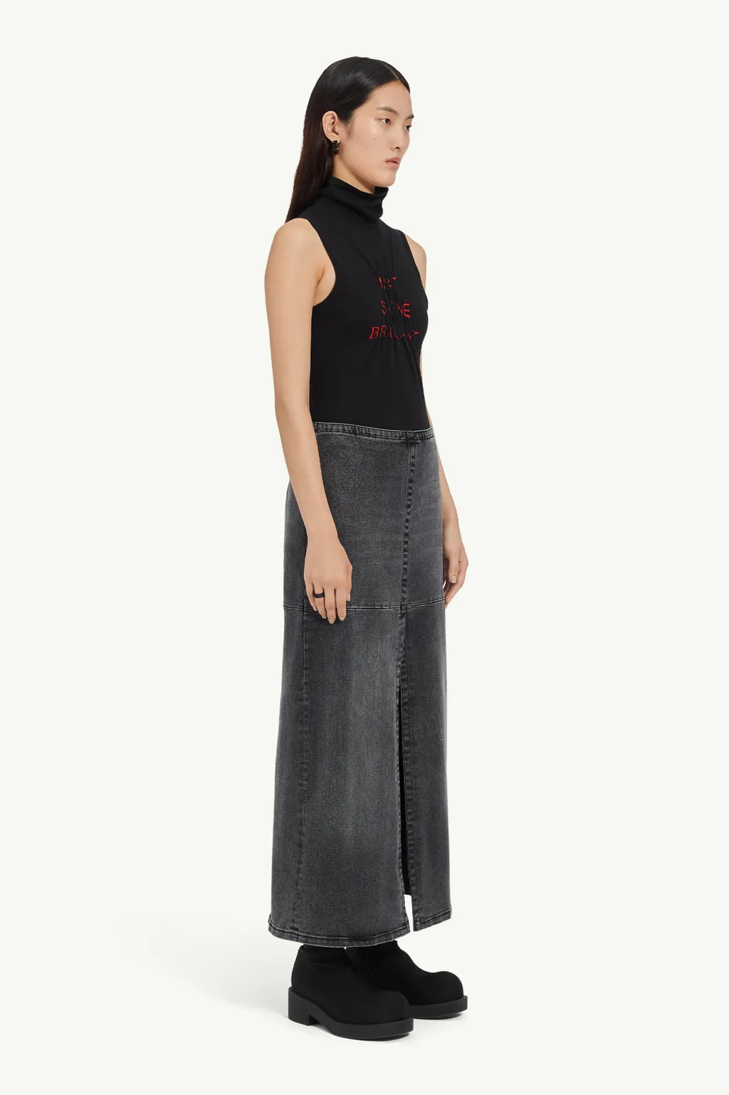 Long Denim Skirt