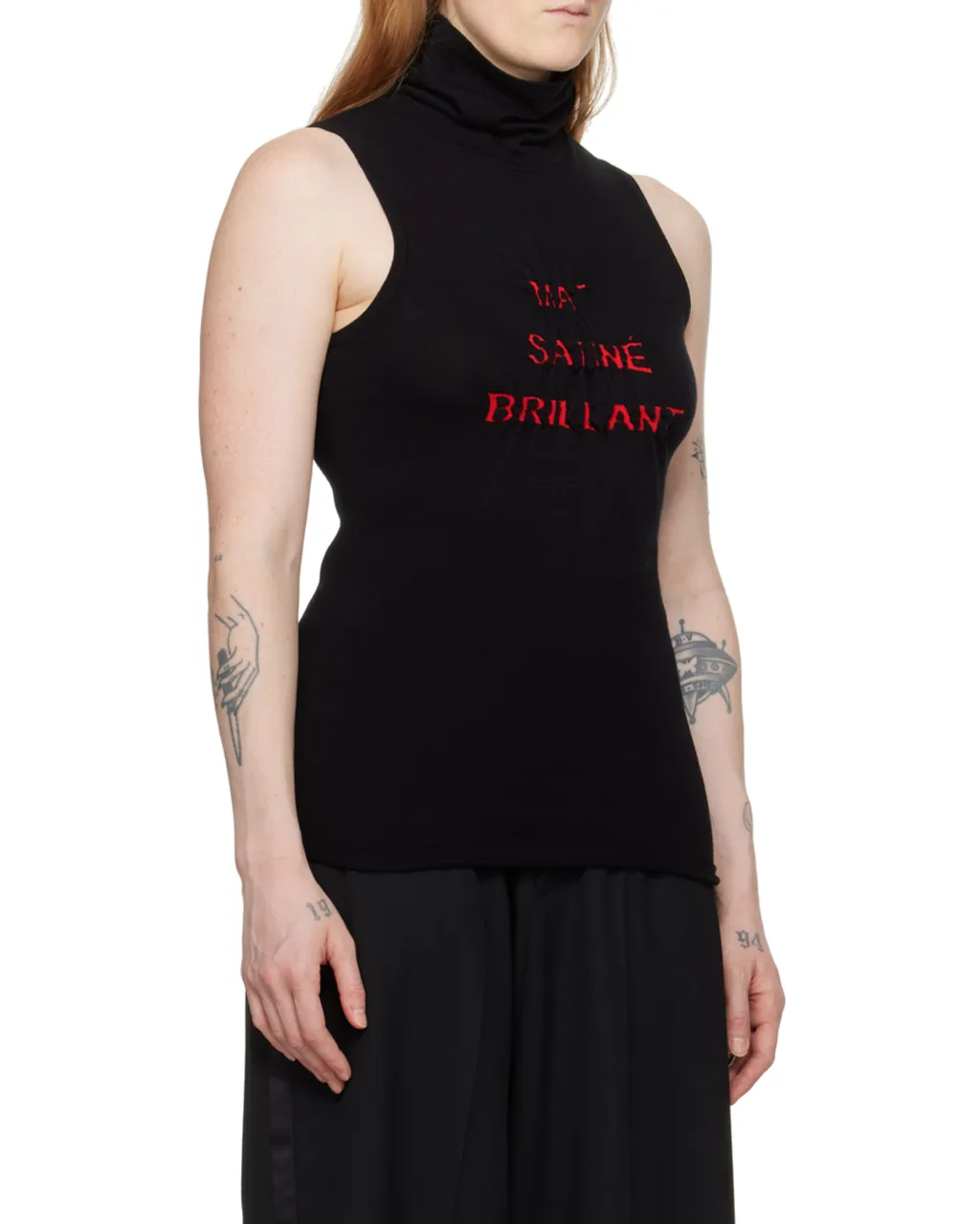 High-Neck Sleeveless Top