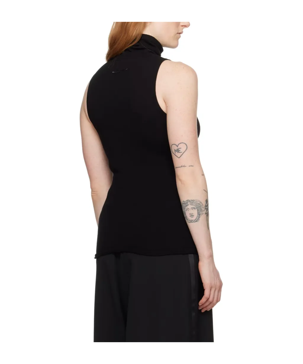 High-Neck Sleeveless Top
