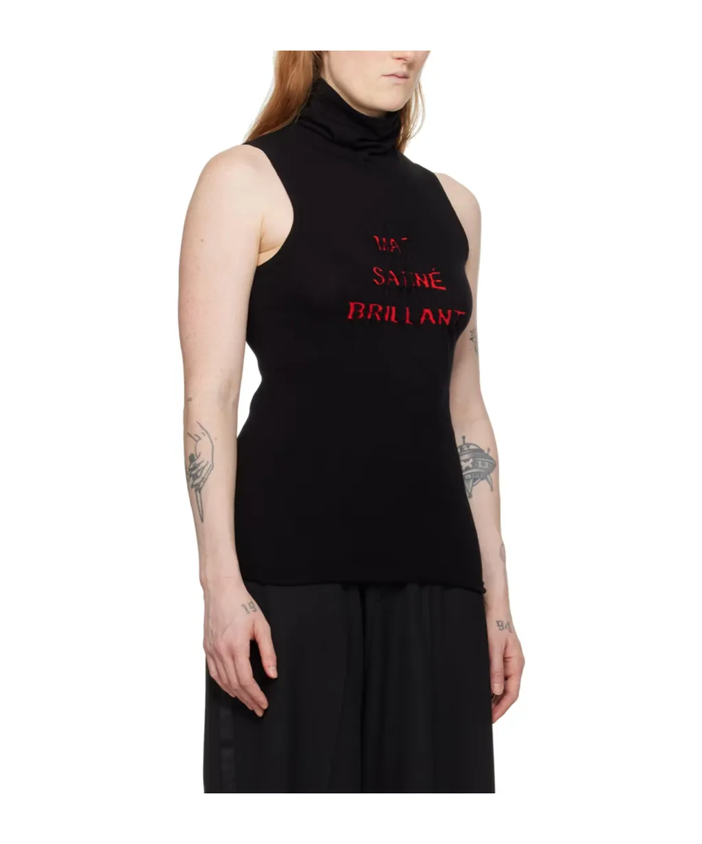 High-Neck Sleeveless Top
