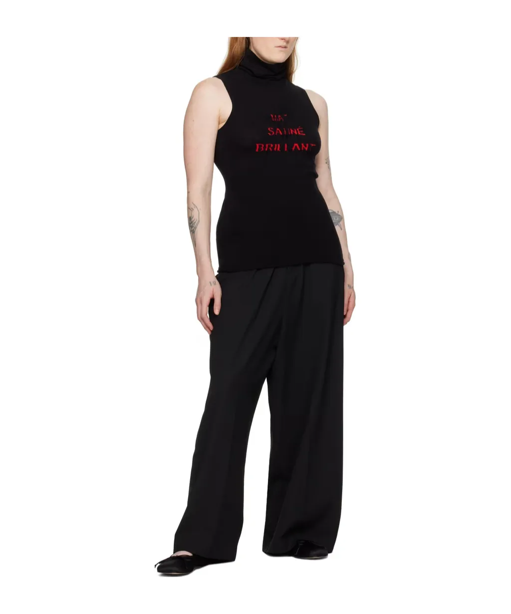 High-Neck Sleeveless Top