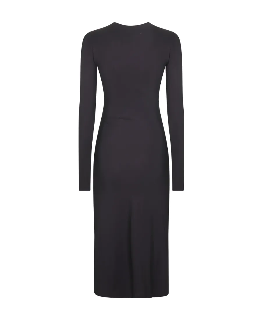 Faux Leather Midi Dress