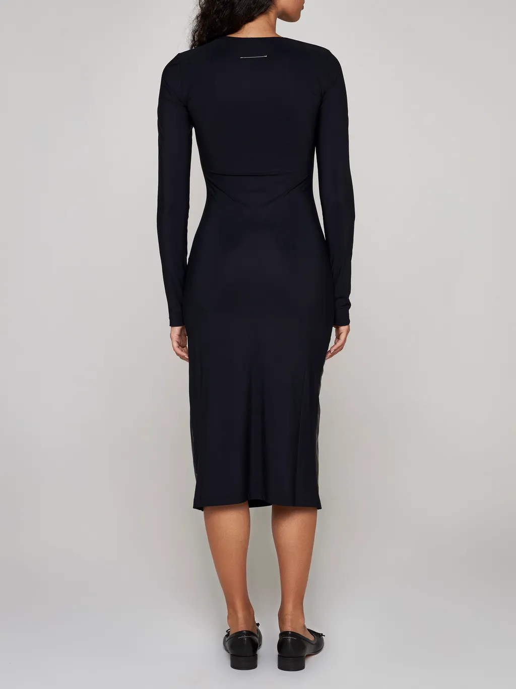 Faux Leather Midi Dress