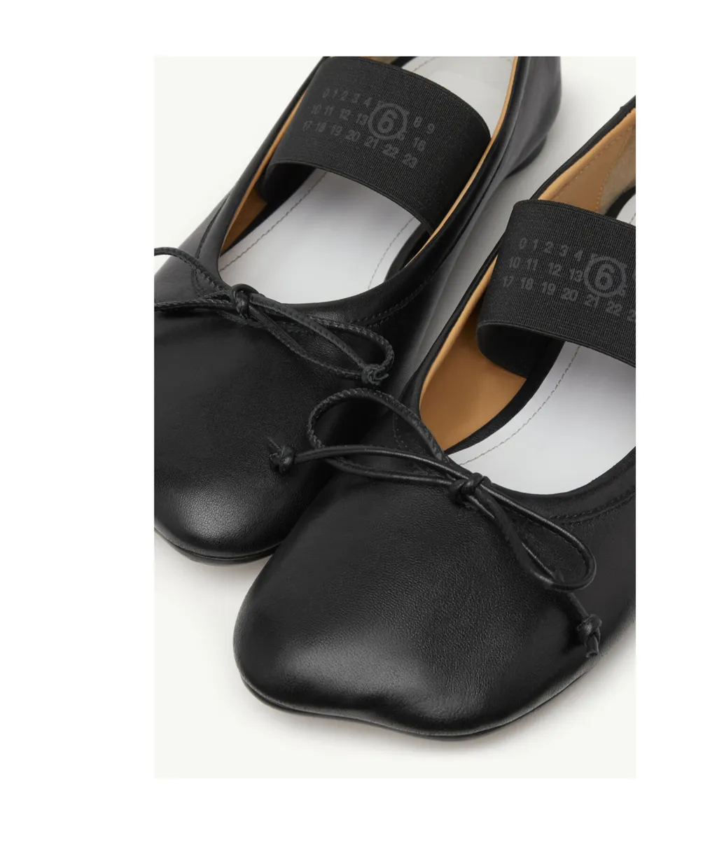 Anatomic Numbers-Motif Bow-Detailed Ballerinas
