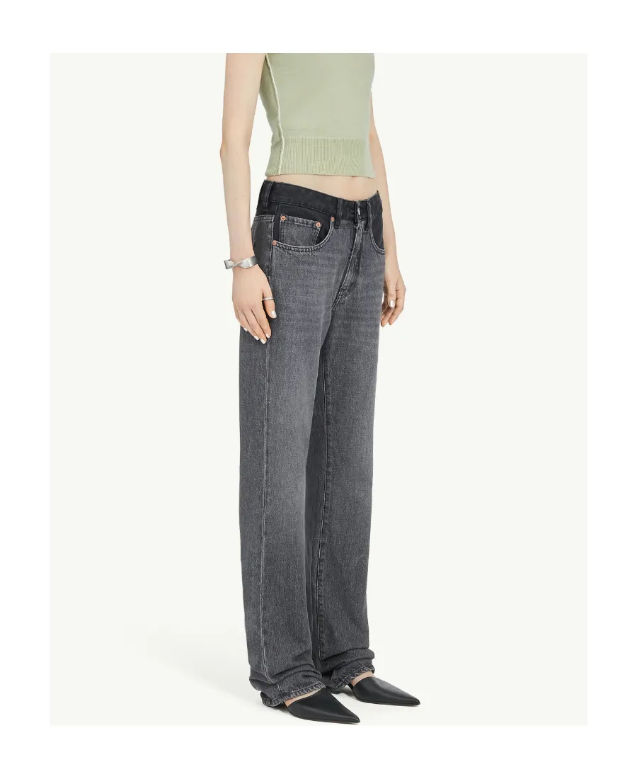 Logo Patch Slim Cut Jeans