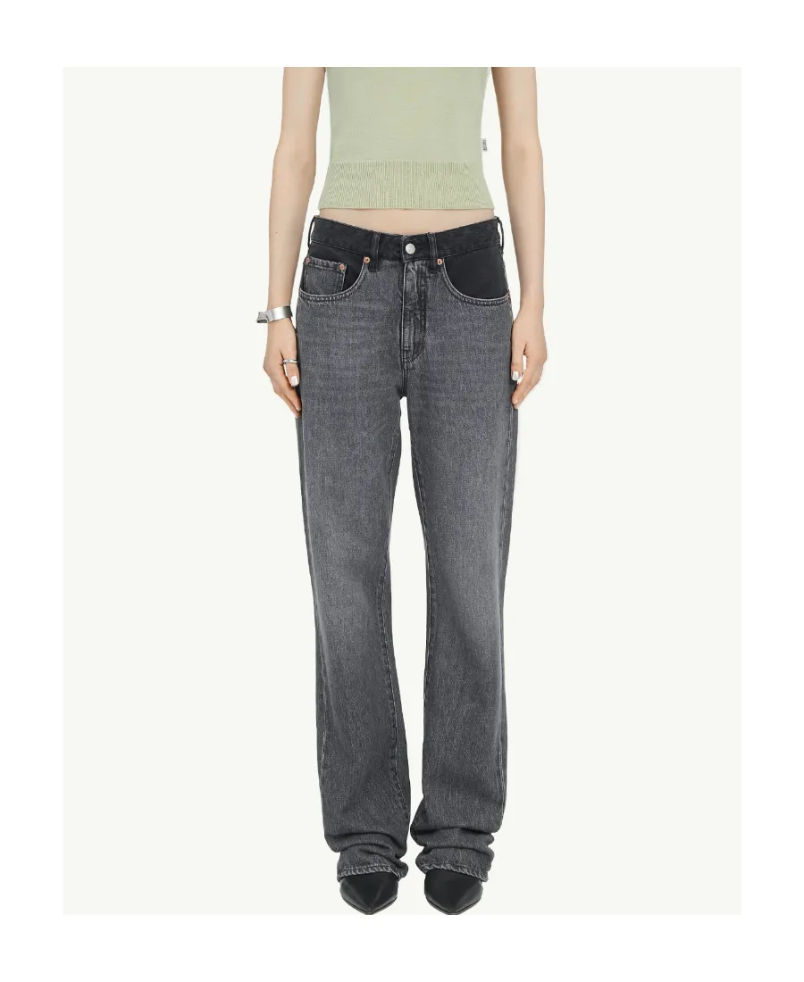 Logo Patch Slim Cut Jeans