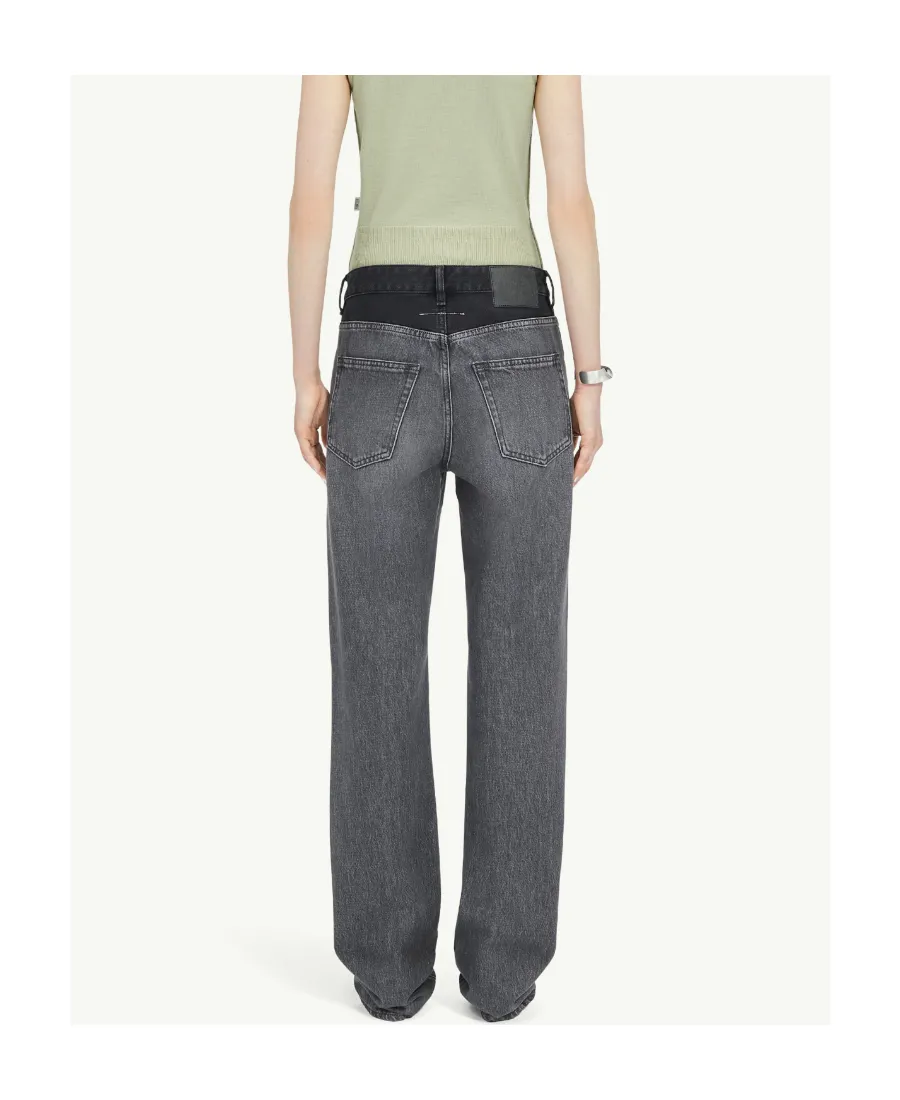 Logo Patch Slim Cut Jeans