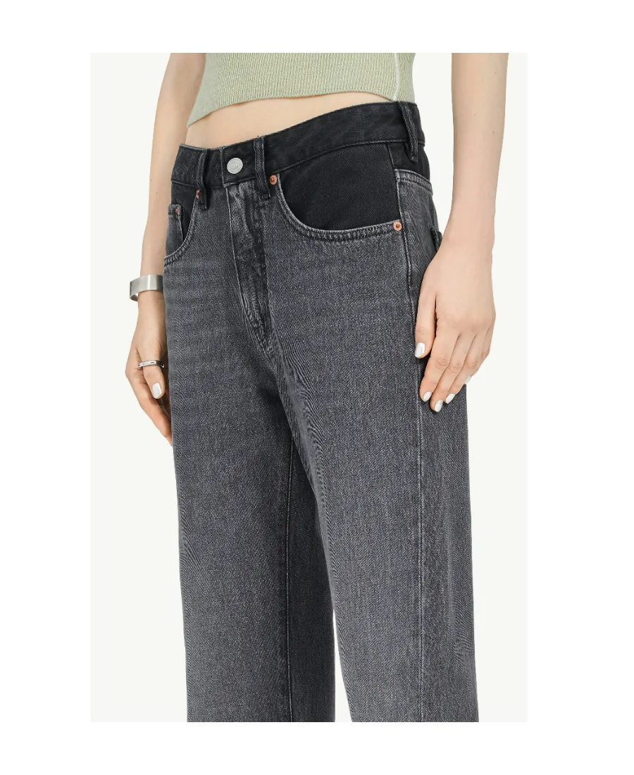 Logo Patch Slim Cut Jeans